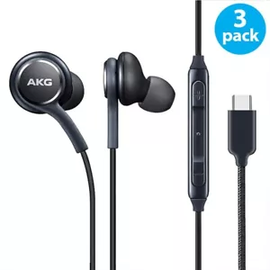 Paquete de 3 auriculares Samsung Galaxy AKG USB-C con cable tipo C para Galaxy S25 - Imagen 1 de 4