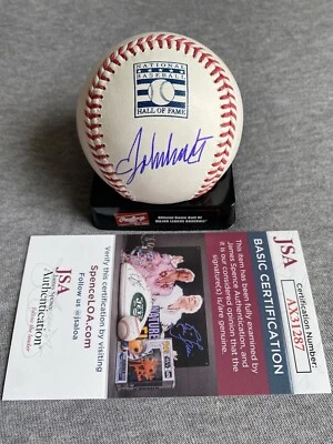 JOHN SMOLTZ AUTOGRAPH HALL OF FAME LOGO BASEBALL ATLANTA BRAVES JSA AX31287 - Image 1 of 2