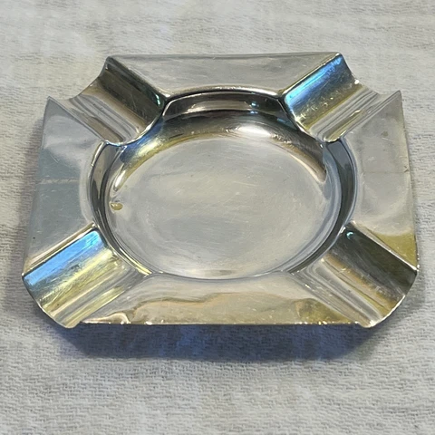 MAPPIN & WEBB ART DECO STERLING SILVER ASH TRAY 33.4 g SHEFFIELD LONDON EVC Cover