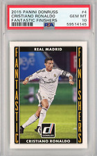 Graded 2015 Panini Donruss Cristiano Ronaldo #4 Fantastic Finishers Card PSA 10