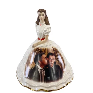 Vom Winde verweht 2004 Bradford Porzellan Figur 3. Ausgabe Rüschen & Spitzenkleid - Bild 1 von 7