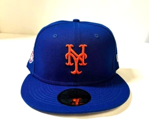 New York Mets MLB NE Side Patch  Fitted Hat~Royal Blue - Picture 1 of 6