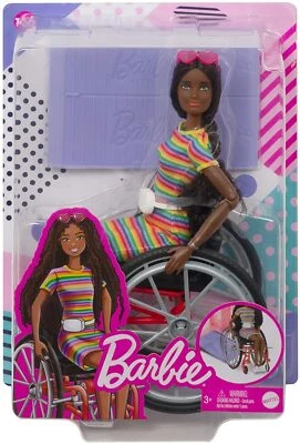 2020 ARICAN AMERICAN Barbie Made to Move Fashionistas Doll #166 Wheelchair Ramp  - Image 1 of 4