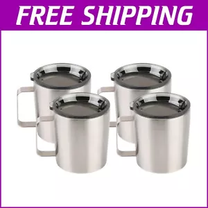 Durable 12oz Vacuum Insulated Coffee Cup Set - Keeps Drinks Perfectly Hot/Cold - Picture 1 of 8