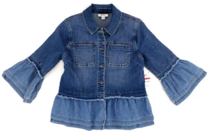 NUEVO Chaqueta de mujer Style & Co XS chaqueta de mezclilla con capas sobre capa de cambray nueva con etiquetas - Imagen 1 de 8