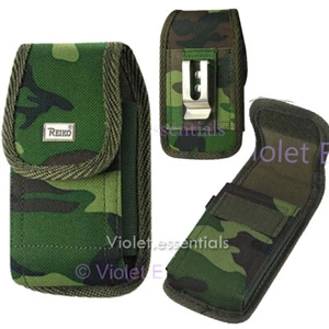 CAMO NYLON HÜLLE ETUI GÜRTELCLIP FÜR IPHONE 12mini/13 mini mit OTTERBOX CASE auf - Bild 1 von 2