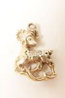 Zodiac Sign Capricorn Pendant Gold Plated Vintage Second Hand Silver 835