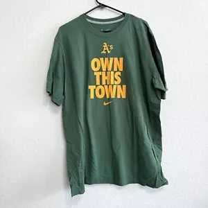 Nike Oakland Athletics T-Shirt Size 2XL “Own This Town” Mini Swoosh - Picture 1 of 4