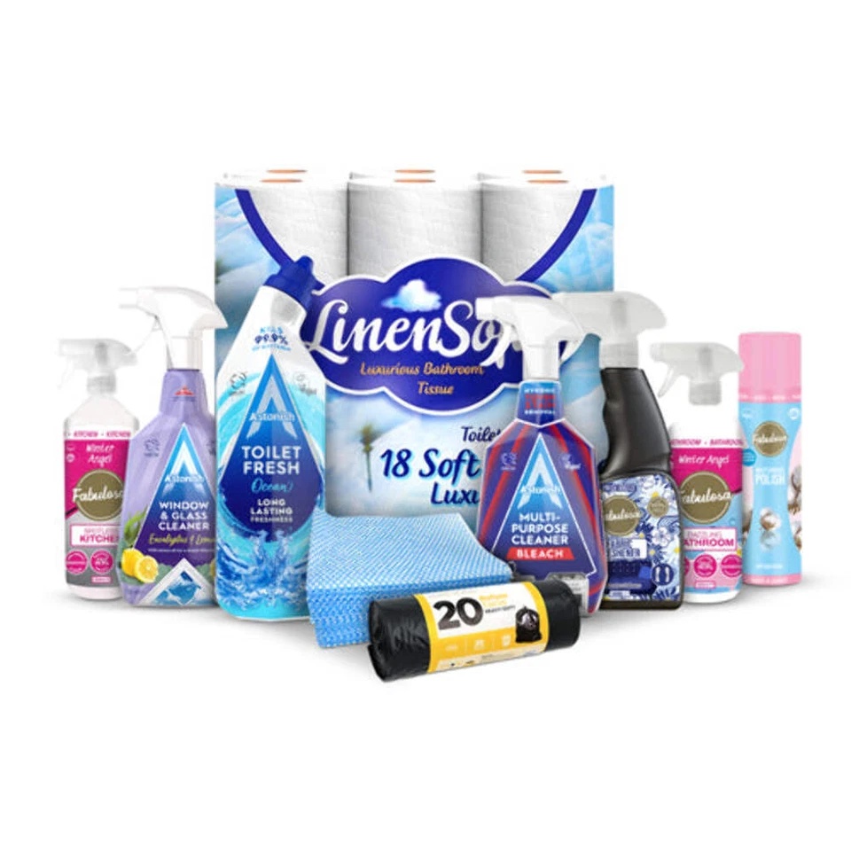 FABFINDS Sunday Blitz Mega Household Cleaning Bundle 10 Piece Toilet Paper Bin Bags