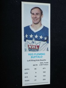 1970-71 Dad's Cookies Hockey Card - Reg Fleming - Buffalo Sabres (EX)