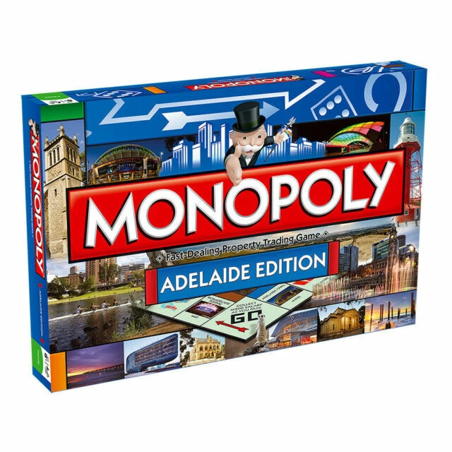 Winning Moves Monopoly Board Game - Adelaide Edition