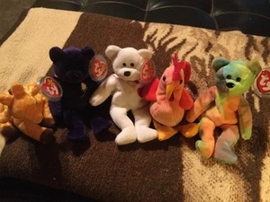 Retired 5 Ty Beanie baby with multiple errors Each. - Picture 1 of 6