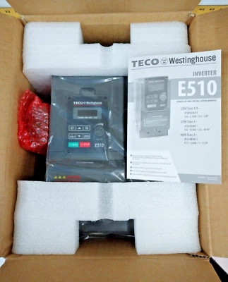 NEW TECO WESTINGHOUSE FREQUENCY INVERTER 10 HP 480 VAC IN/OUT 3Ø  E510-410-H3-U - Image 1 of 4