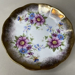 Vintage Elizabethan Fine Bone China England Plate Floral Roses & Gold Trim - Picture 1 of 3