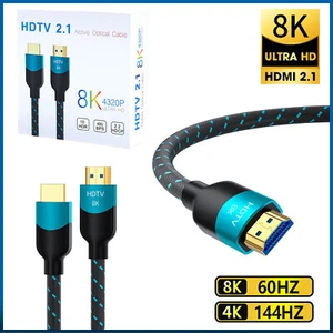 HDMI Cable 8K 2.1 Ultra High Speed 48Gbps UHD Gold PS4 PS5 XBOX Sky Virgin HDTV - Picture 1 of 8