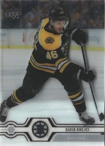 2019-20 Upper Deck Series 1 Clear Cut David Krejci Boston Bruins #11