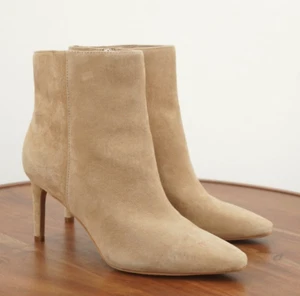 Vince Camuto Womens Allost Pointed Toe Booties Size 6 M Beige Suede - Picture 1 of 9