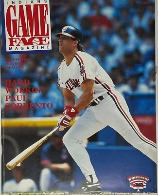 Cleveland Indians Game Face Souvenir Magazine Seattle Mariners 1993 Sorrento - Image 1 of 4