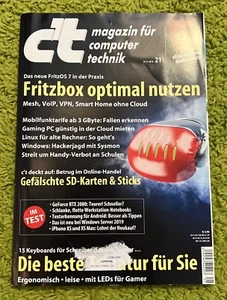 Heise CT Magazin Zeitschrift - c't Heft 21 / 2018 - Bild 1 von 1
