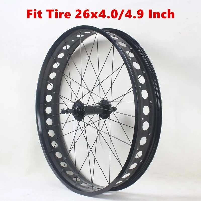 26X4.0in Snow Bike From Wheel 20 Inch Fat Bicycle Front Rims Disc Brake 36 Holes - Image 1 of 4