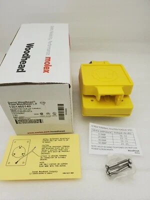 Woodhead Watertite Flip Lid Turnex Female Receptacle #65W47 15A 125V Nema L5-15 - Image 1 of 4