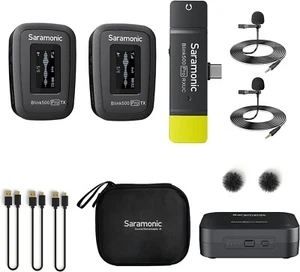 Mini micrófono inalámbrico estéreo de doble canal Saramonic Blink500 Pro B6 - Imagen 1 de 16