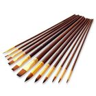 12 Pieces Acrylic Paint Brush Watercolor Painting Brushes Artist Paintbrushes