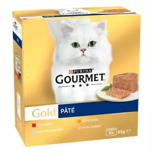 More details for purina gourmet gold pate tender chunks adult wet cat natural food 48 x 85g