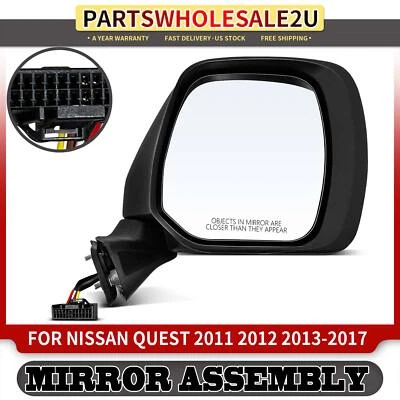 Nuevo espejo retrovisor plegable manual lado derecho pasajero con calefacción para Nissan Quest 11-17 Foto 1 de 4