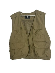 HBFAGFB Mens XXL Khaki Cargo Fishing Vest Outdoor Sports Pockets - Picture 1 of 11