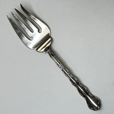 1955 Reed & Barton Tara Sterling Silver Cold Meat Serving Fork 8.5" No Mono - Image 1 of 3