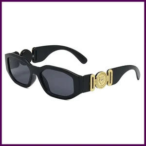 Neue unregelmäßige quadratische Retro-Sonnenbrille für Damen Herren Modedesigner kleines Gestell - Bild 1 von 26