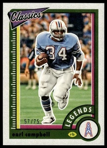 Panini Classics 2022 Earl Campbell #120 dorso blu 57/75 - Foto 1 di 2