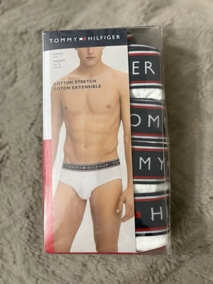 Tommy Hilfiger MEN Size XL 4 Pack   Briefs White Cotton Stretch Extensible - Image 1 of 4