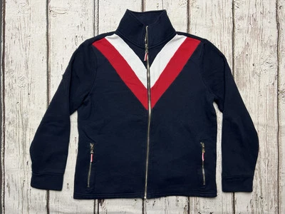Tommy Hilfiger Navy Red/White Striped Women's Full Zip Track Sweatshirt - Sz S - Image 1 of 4