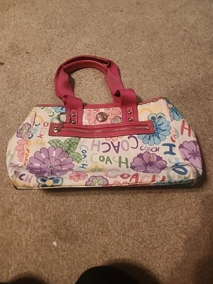 Coach F14880 Multicolor Florals Nylon Shoulderbag Handbag - Image 1 of 4