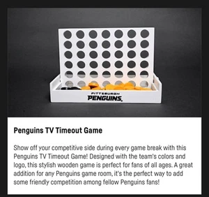 Pittsburgh Penguins TV Timeout Game - 2025 Charity Bag - Picture 1 of 1