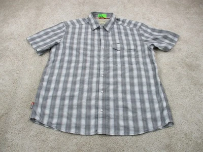 Simms Shirt Mens Large Gray Fishing Vented Short Sleeve Pearl Snap Button Up - Image 1 of 4