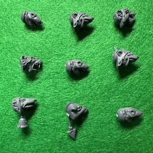 Warhammer Skaven Ratmen Various Head Bits Part Bits Bundle 9x Games Workshop 🟢 - Picture 1 of 4