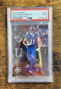 Panini Limited Ruby Spotlight 2023 #/49 Michael Pittman Jr #45 Colts PSA 9 - Imagen 1 de 1