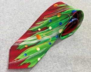 Jerry Garcia Tie Christmas Tree Lights Silk Blend Neck Tie - Picture 1 of 6