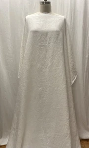 100% Pure Irish Linen Heavy weight White Fabric By The Yard 56" Wide - Picture 1 of 5