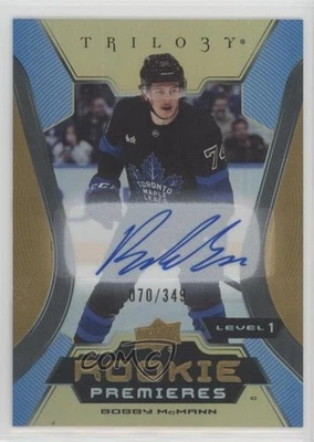 2023-24 Upper Deck Trilogy Common Rookies Gold /349 Bobby McMann Rookie Auto RC - Image 1 of 2