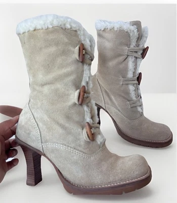 Steve Madden Botas de Tacón Forradas de Piel Sintética Bratz Y2K Estilo Años 90 Talla 8 Foto 1 de 4