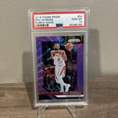 Eric Gordon 2018 Panini Prizm Purple Wave #54 PSA 10 - Image 1 of 4