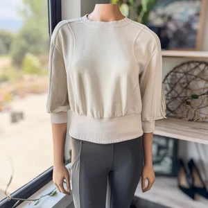 Lululemon, Softstreme Pullover mit geripptem Saum in natürlichem Elfenbein, Damengröße 6 - Bild 1 von 10