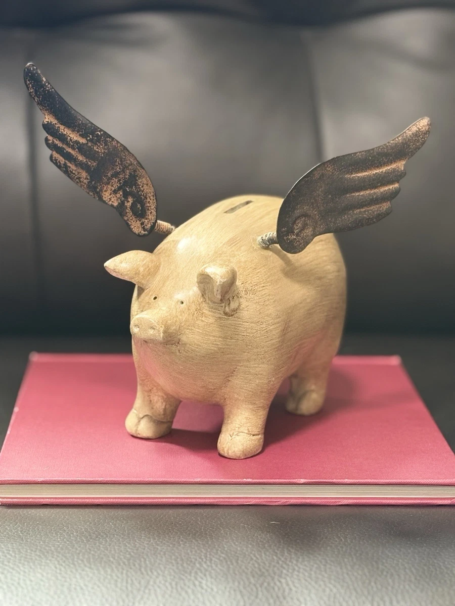 【フランス製】空飛ぶブタの貯金箱 flying piggy bank 鋳鉄 フランス製】空飛ぶブタの貯金箱 flying piggy bank 鋳鉄