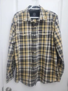 Wrangler ATG Button-up Shirt Long Sleeve Check Pearl Snap Men's Large - Imagen 1 de 7