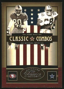 2005 Donruss Classics Classic Combos Silver Card #12 Jerry Rice/Michael Irvin