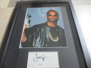 JUICY J THREE 6 MAFIA SIGNED/AUTOGRAPHED MATTE CUT FRAMED JSA CERTIFIED - Picture 1 of 5